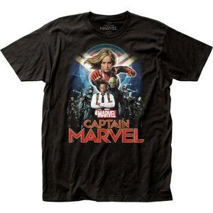 Captain Marvel Poster (Carol Danvers) Mens T-shirt